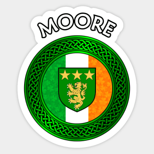 Irish Flag Shamrock Celtic Knot - Moore Sticker